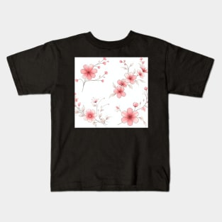 Pink Flowers Kids T-Shirt